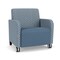Lesro Siena Wide Guest Chair w/ FrontCasters, Walnut Legs, RS RainSong Back, MD Titan Seat, RS RainSong Panels SN1201 - alternate 1